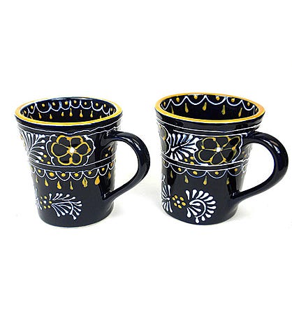 Global Crafts Encantada Handmade Pottery Mugs